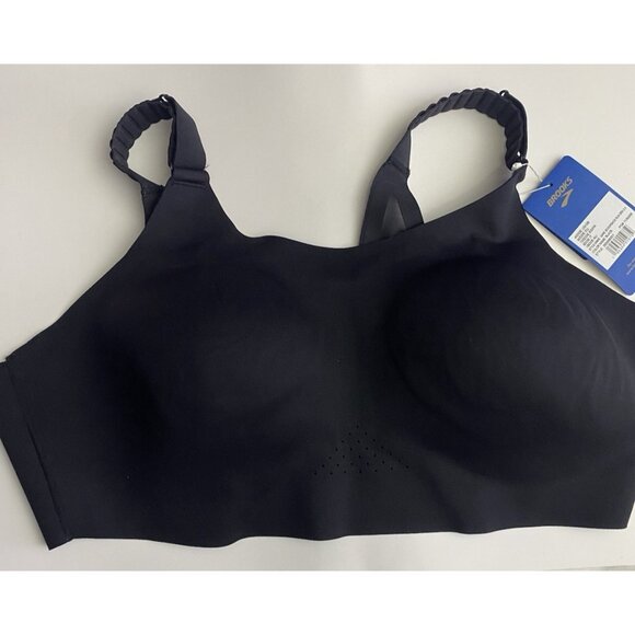 Brooks 40DD/E Dare Scoopback Run Black Sports Bra Adjustable High Impact - Picture 5 of 10